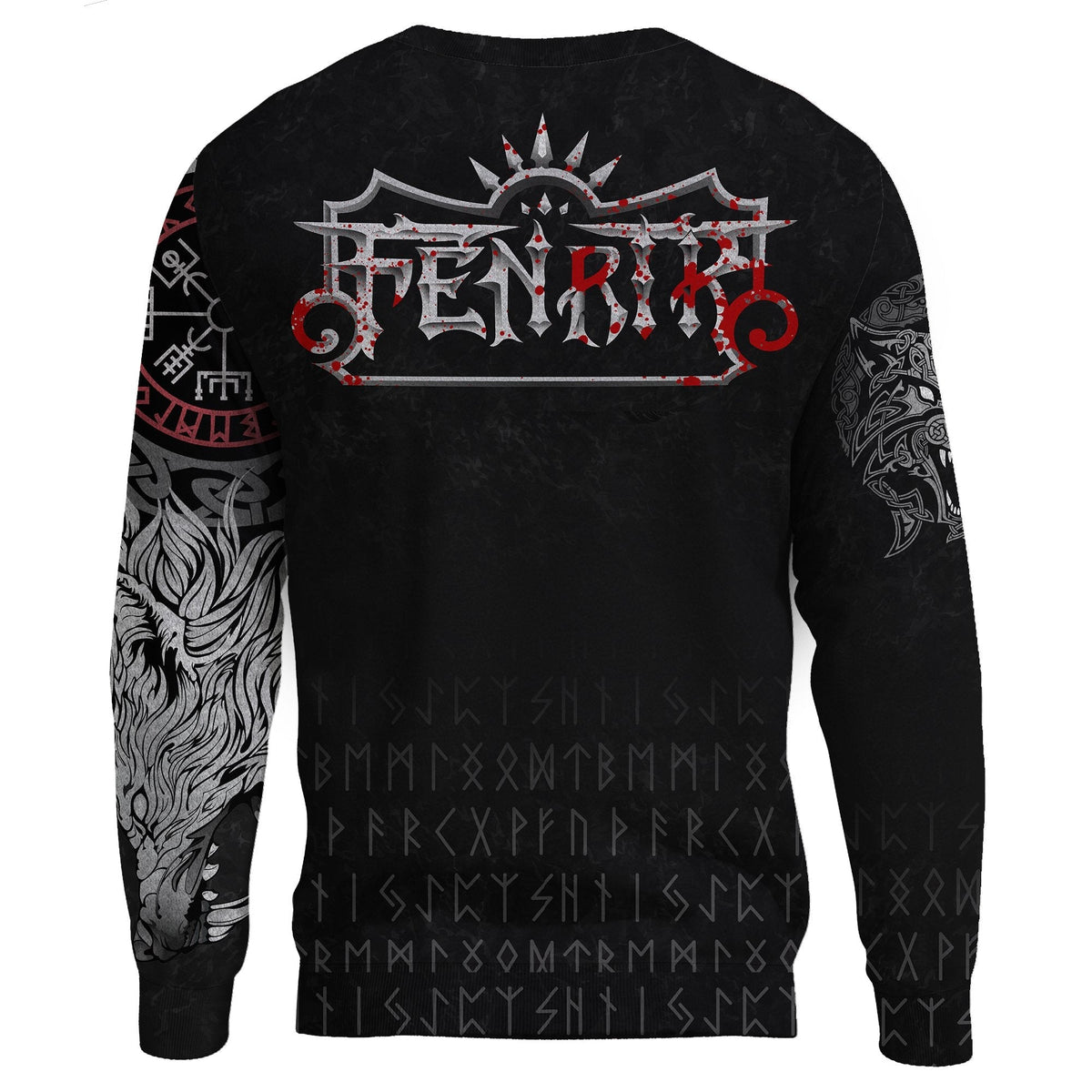 Viking Vikings Blood Sweatshirt Fenrir Blood RLT12 - Wonder Print Shop