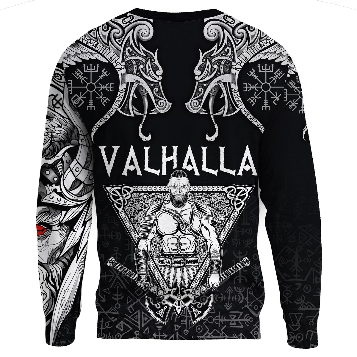 Viking Sweatshirts Warrior Valhalla and Double Dragon RLT12 - Wonder Print Shop