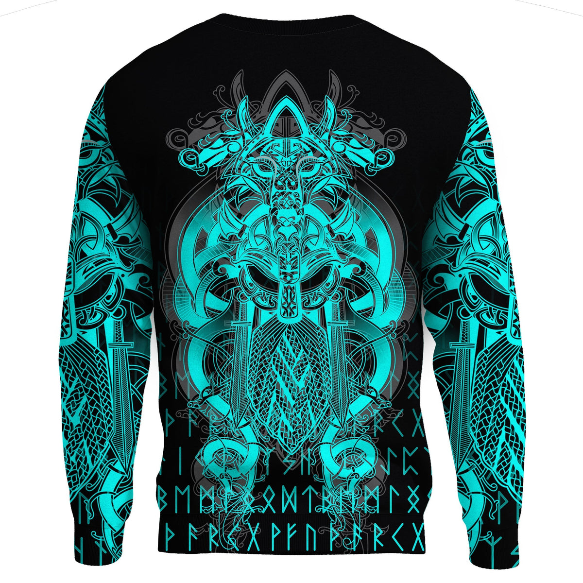Viking Tyr Tattoo Cyan Sweatshirts RLT12 - Wonder Print Shop