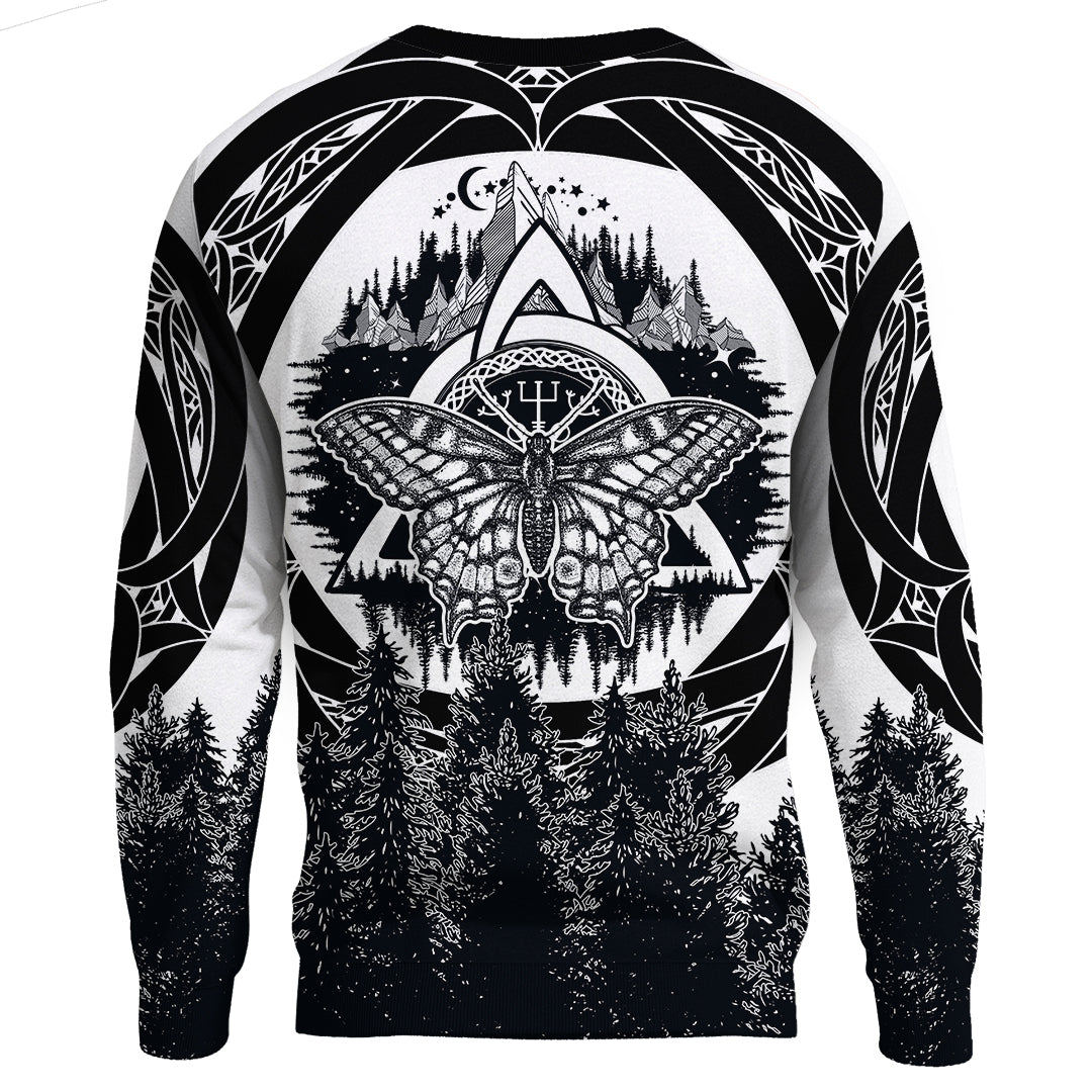 Viking Butterfly Style Celtic Of Pine Forest Sweatshirts RLT12 - Wonder Print Shop