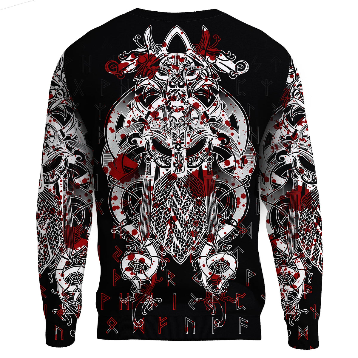 (Custom) Viking Tyr Tattoo Blood Sweatshirts RLT12 - Wonder Print Shop