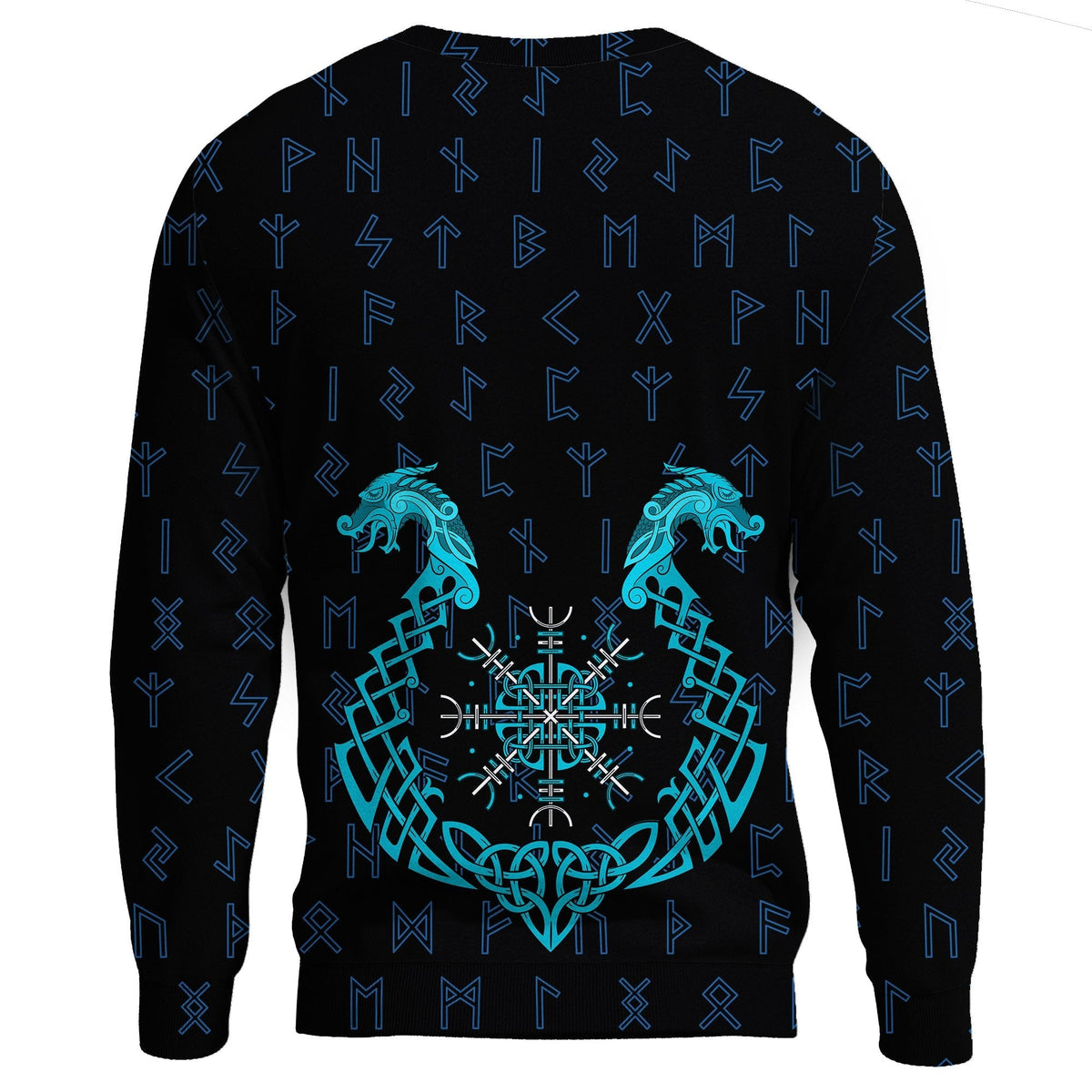 Viking Sweatshirt, Aegishjalmur Helm Of Awe Blue Edition RLT12 - Wonder Print Shop