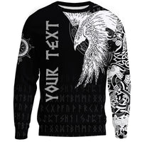 Custom Viking Sweatshirt Mystical Raven Tattoo Special RLT12 - Wonder Print Shop
