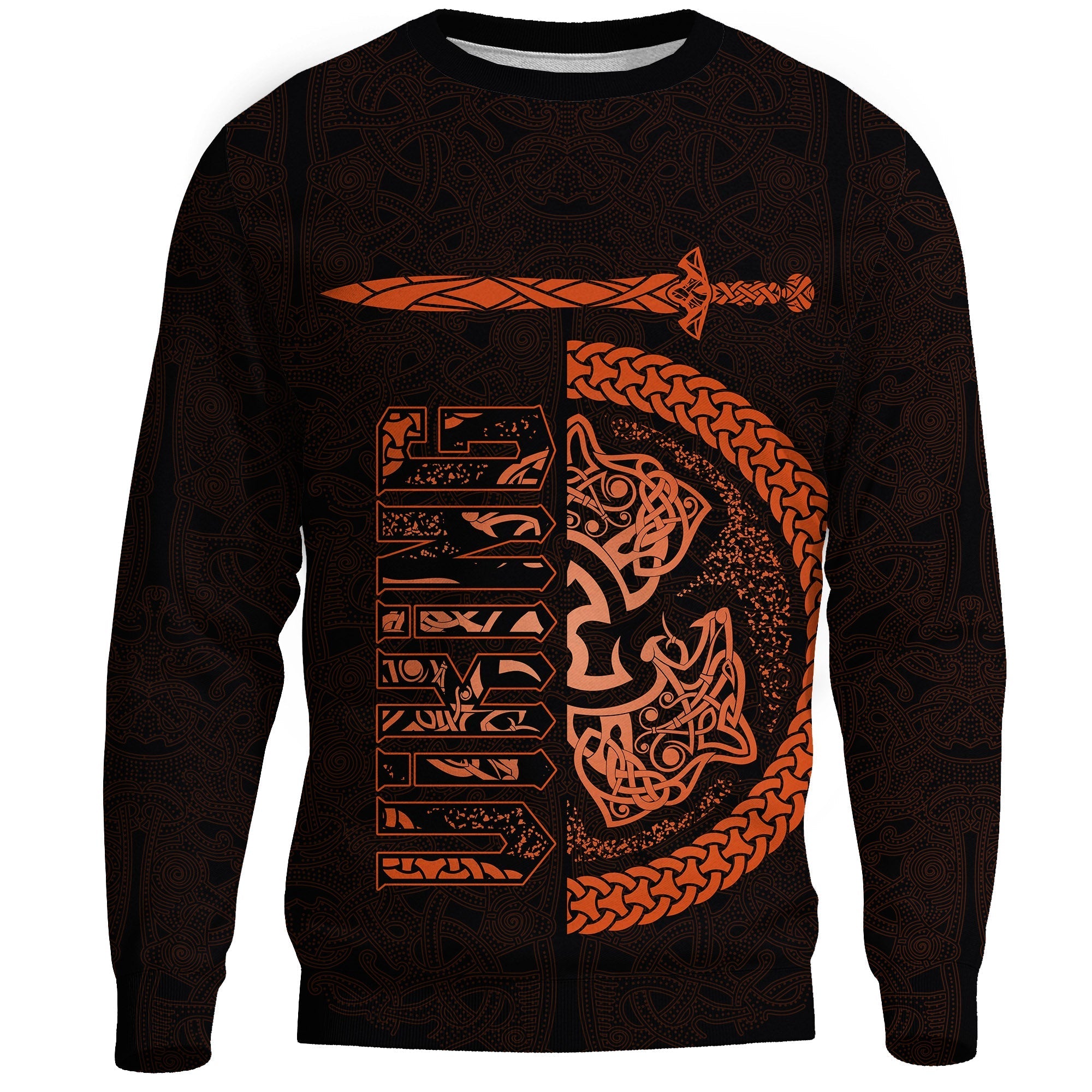 Viking Sweatshirt - Fierce Wolf Totemic Animal RLT12 - Wonder Print Shop