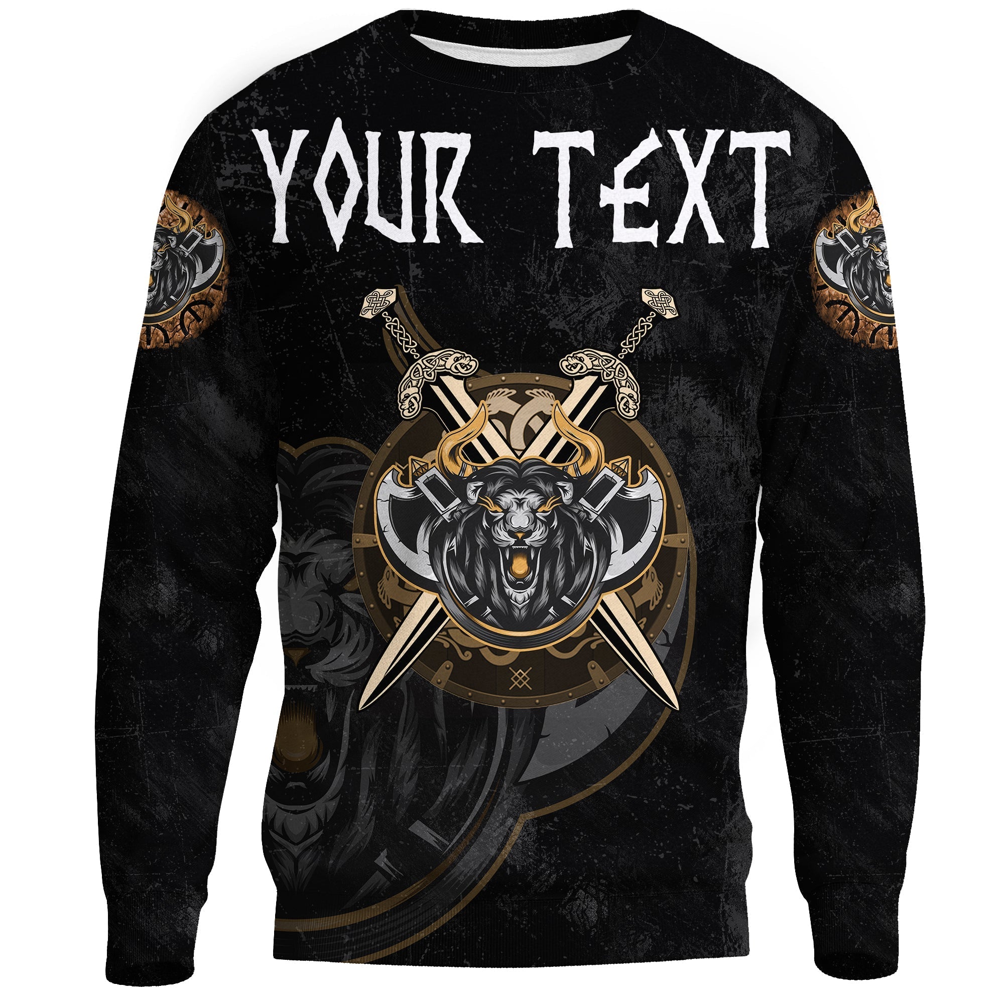 (Custom) Viking Blood Sweatshirts - Viking Lion RLT12 - Wonder Print Shop
