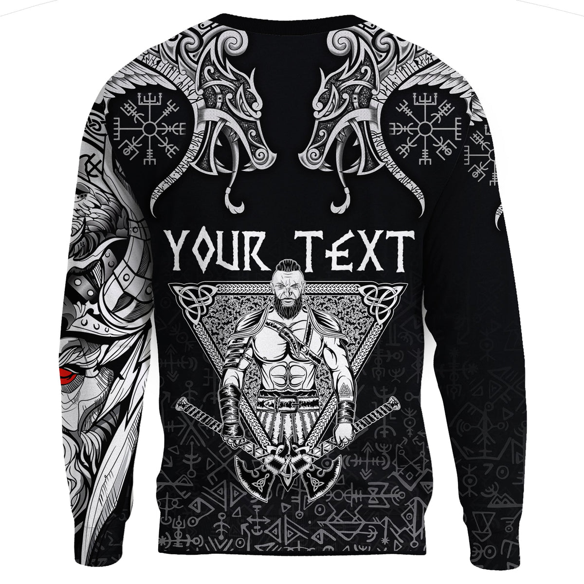 (Custom) Viking Sweatshirts Warrior Valhalla And Double Dragon RLT12 - Wonder Print Shop