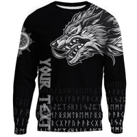 (Custom) Viking Sweatshirts Fenrir Wolf Near Shoulder RLT12 - Wonder Print Shop