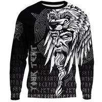 (Custom) Viking Sweatshirts Odin Raven And Fenrir On Hand RLT12 - Wonder Print Shop