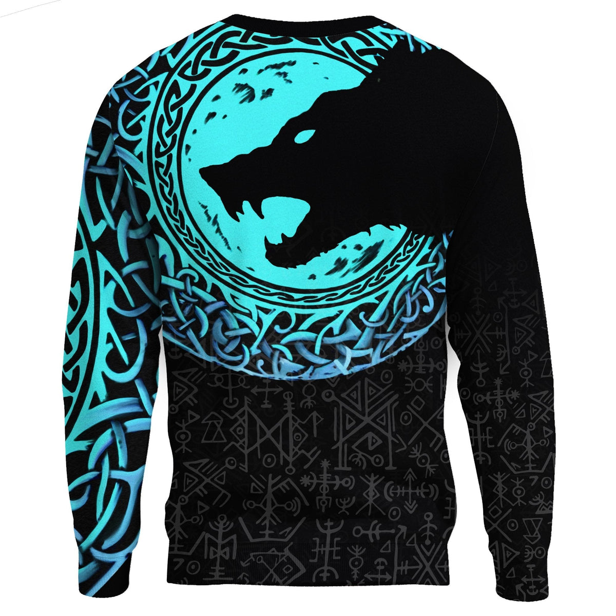Viking Sweatshirt - Fenrir Norse Wolf RLT12 - Wonder Print Shop