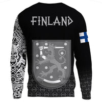Viking Sweatshirt - Finland Coat Of Arms RLT12 - Wonder Print Shop