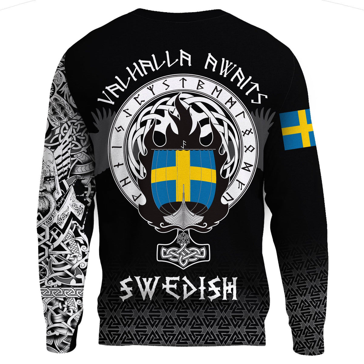 Viking Sweatshirt - Swedish Drakkar RLT12 - Wonder Print Shop