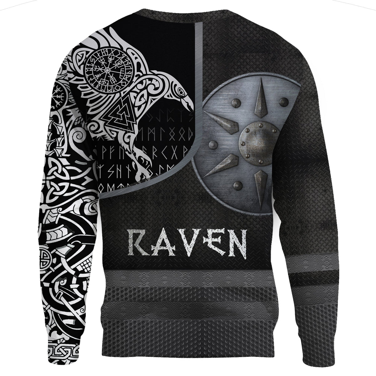 (Custom) Viking Sweatshirt Armor - Raven Tattoo RLT12 - Wonder Print Shop