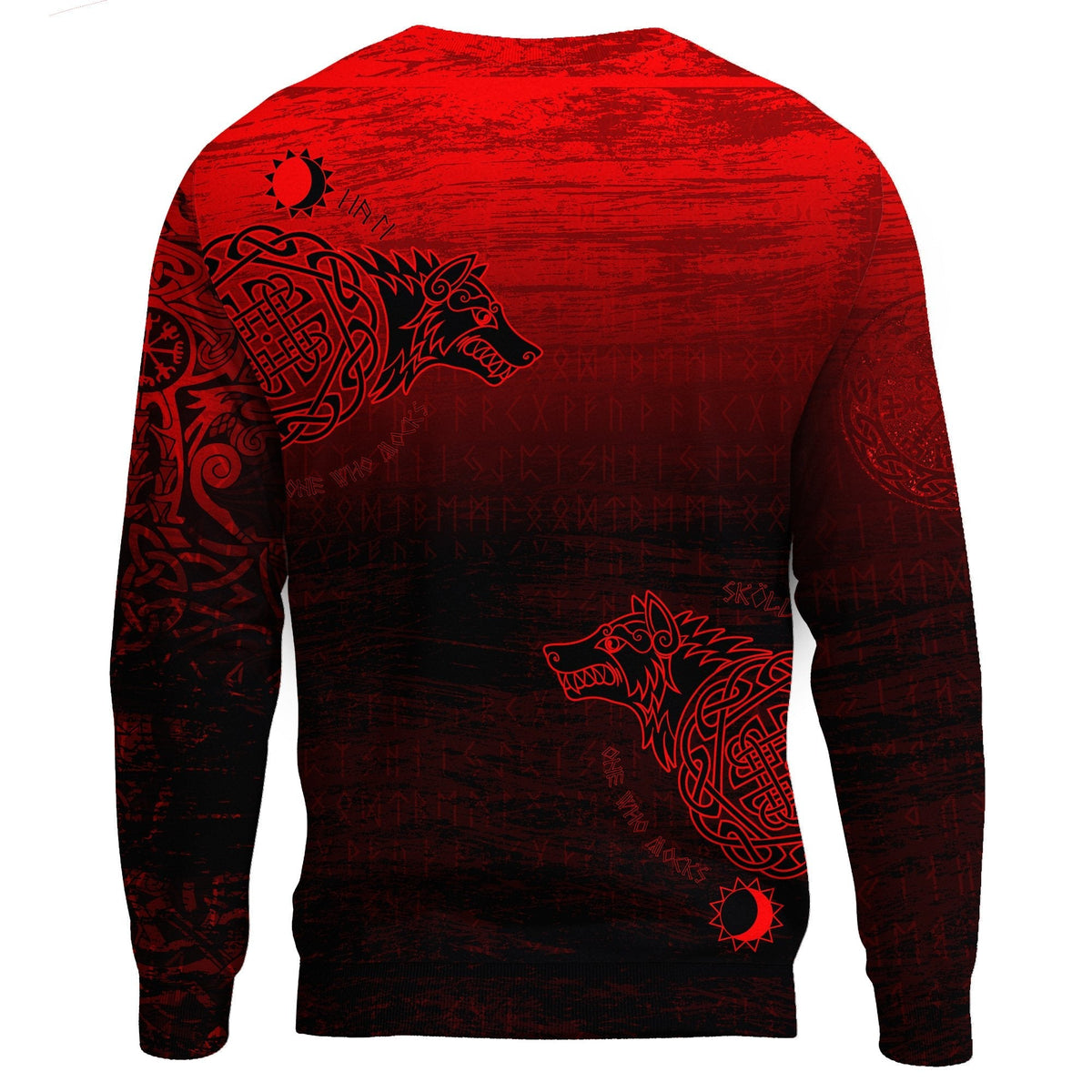 Viking Sweatshirt, Skoll and Hati RLT12 - Wonder Print Shop