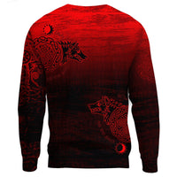 Viking Sweatshirt, Skoll and Hati RLT12 - Wonder Print Shop
