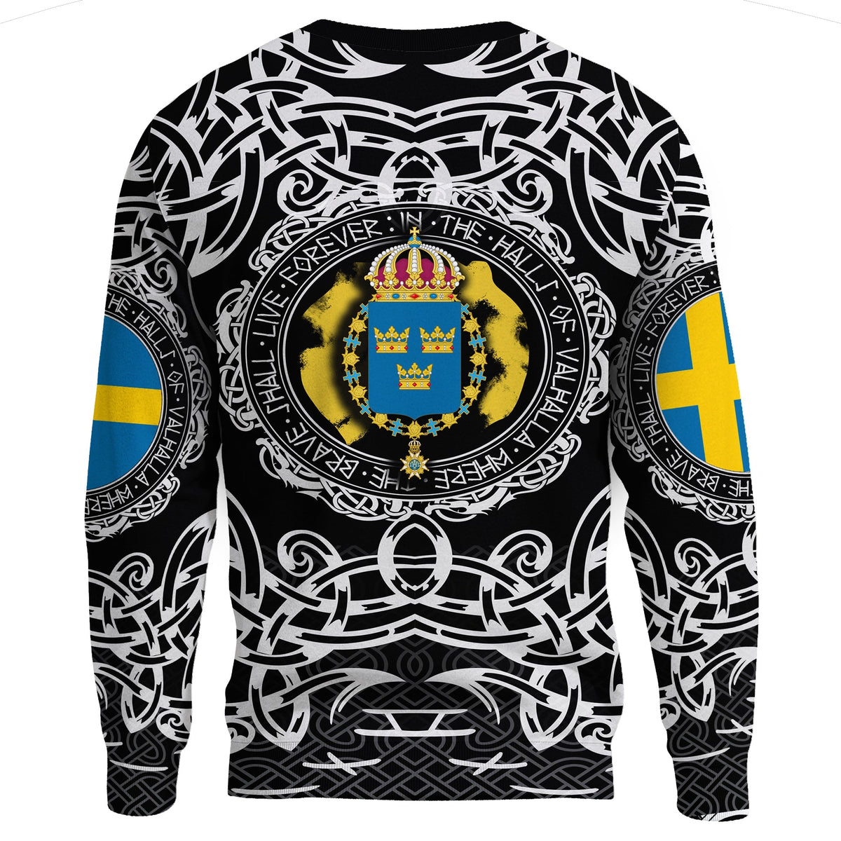Viking Sweatshirt - Sweden Viking Pattern RLT12 - Wonder Print Shop