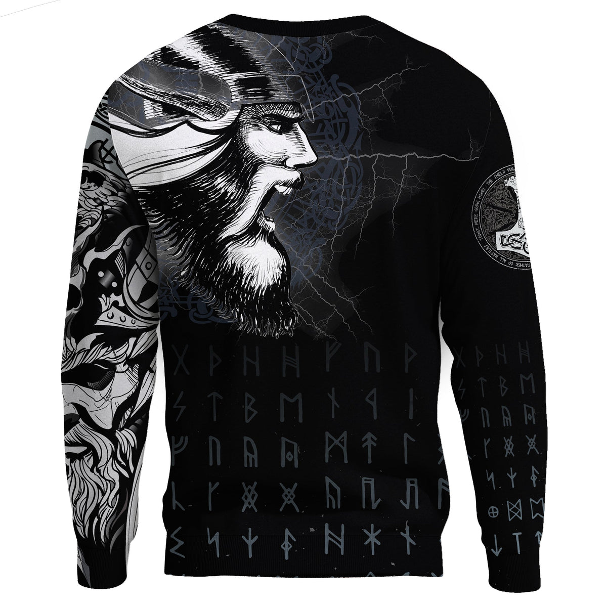 Viking Sweatshirt - Warrior Tattoo 3D RLT12 - Wonder Print Shop