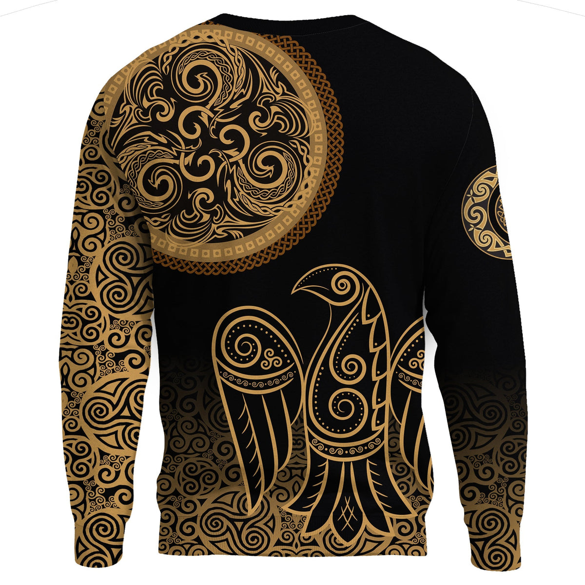 Viking Sweatshirt - Triskele Raven Celtic RLT12 - Wonder Print Shop
