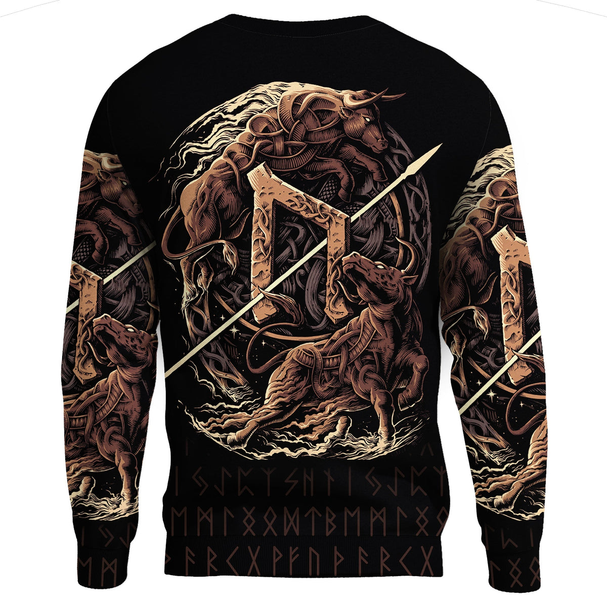 Viking Sweatshirt - Uruz Rune RLT12 - Wonder Print Shop