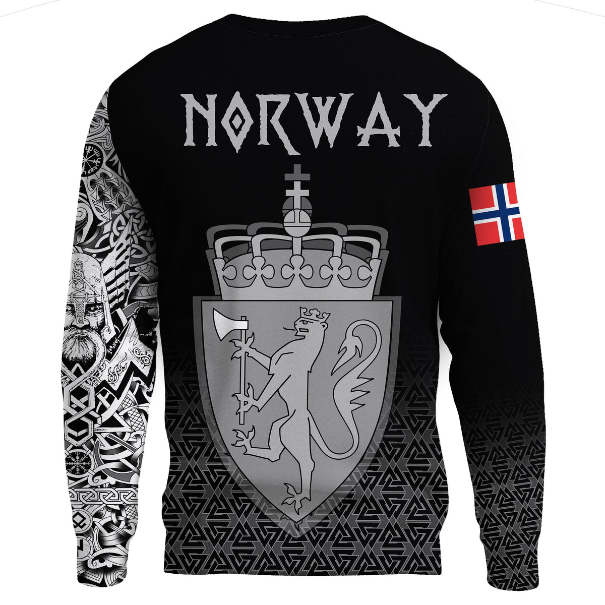 Viking Sweatshirt - Norway Coat Of Arms RLT12 - Wonder Print Shop