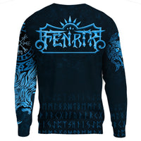 Viking Sweatshirt, Fenrir Wolf RLT12 - Wonder Print Shop