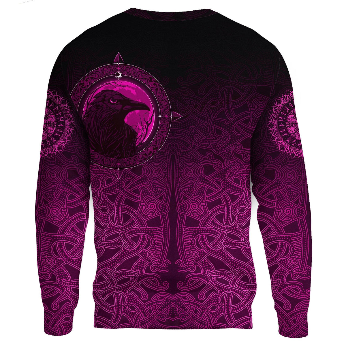 Viking Sweatshirt, Ethnic Odin Raven Pink RLT12 - Wonder Print Shop