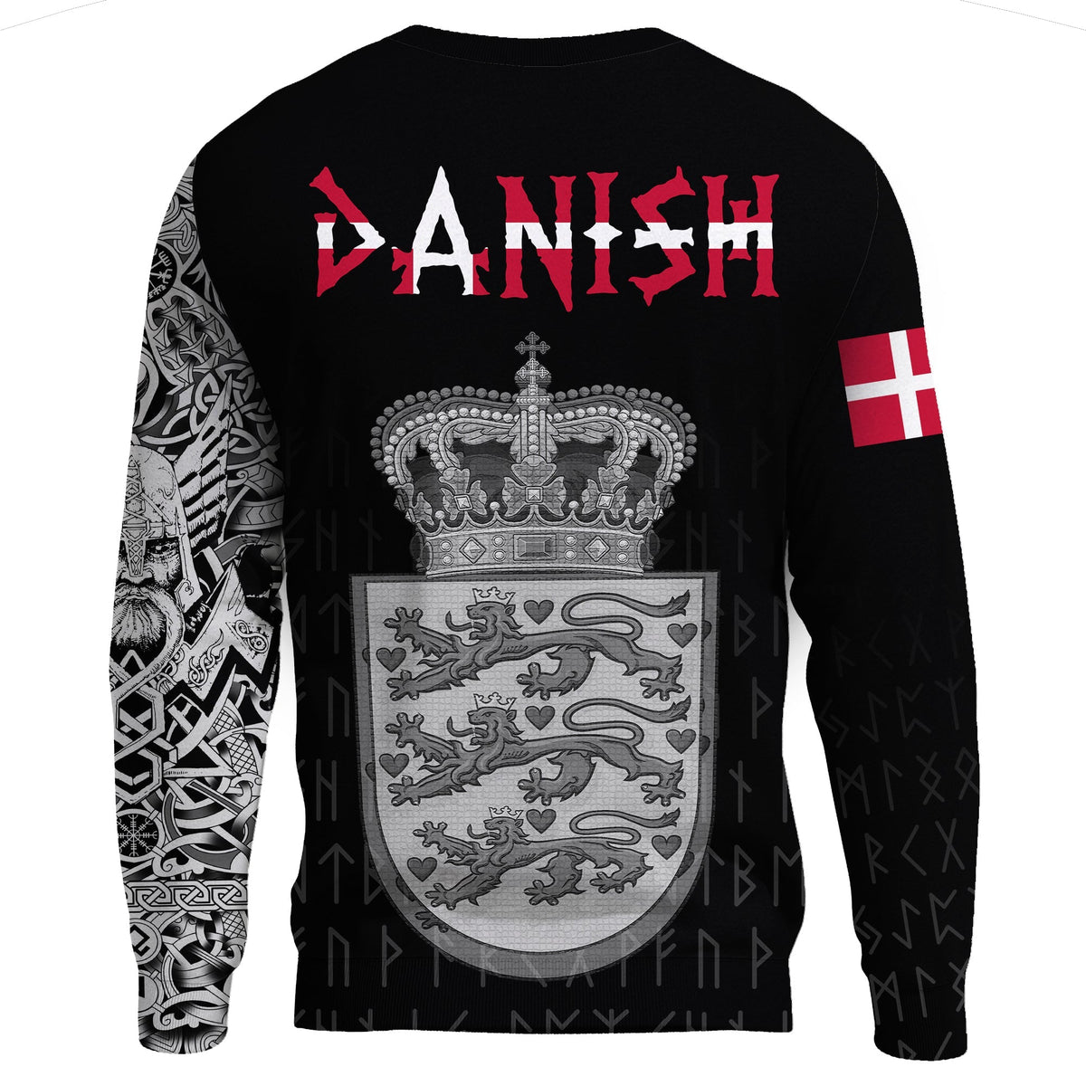 Viking Sweatshirt - Danish and Raven Of Odin RLT12 - Wonder Print Shop