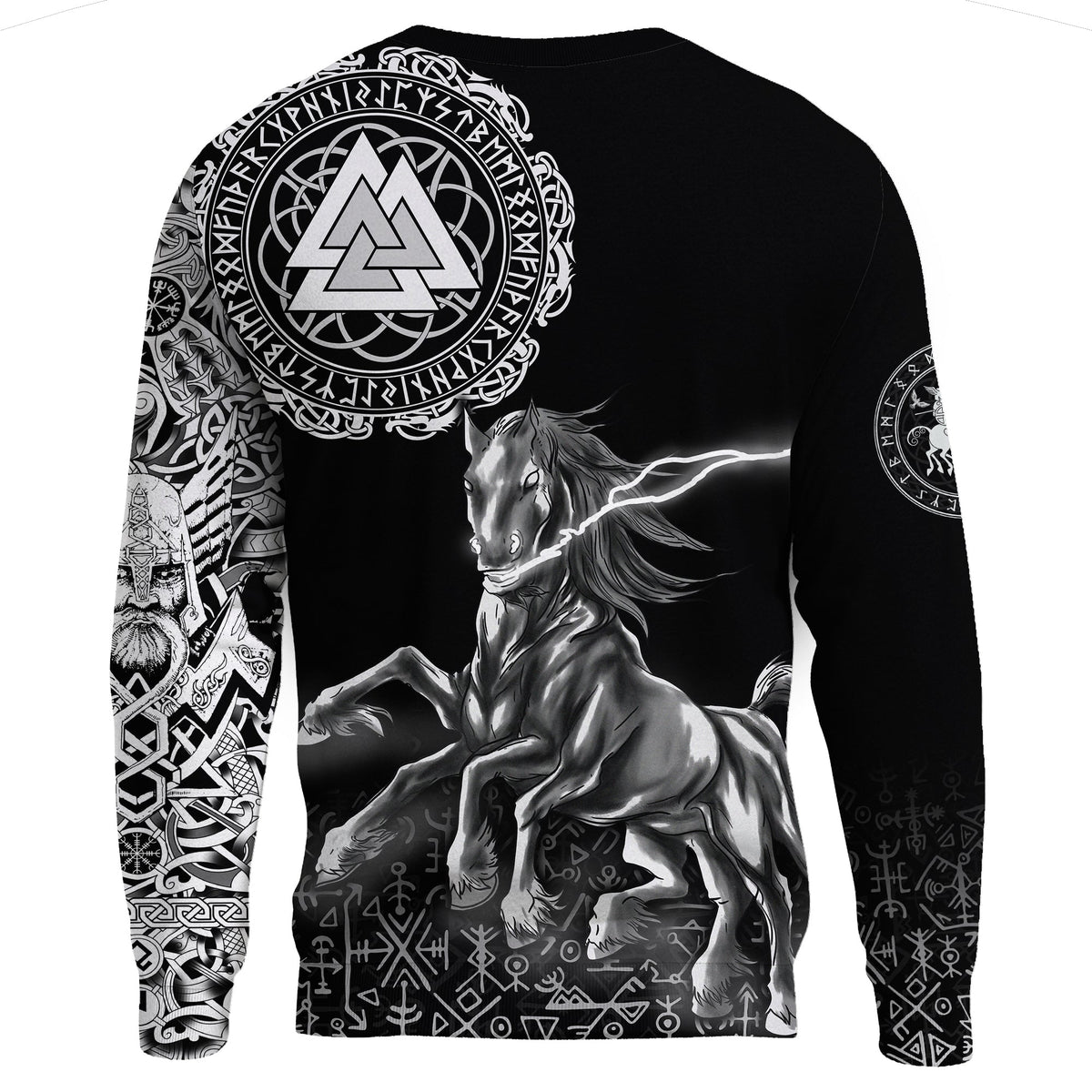 Viking Sweatshirt - Sleipnir Odin RLT12 - Wonder Print Shop