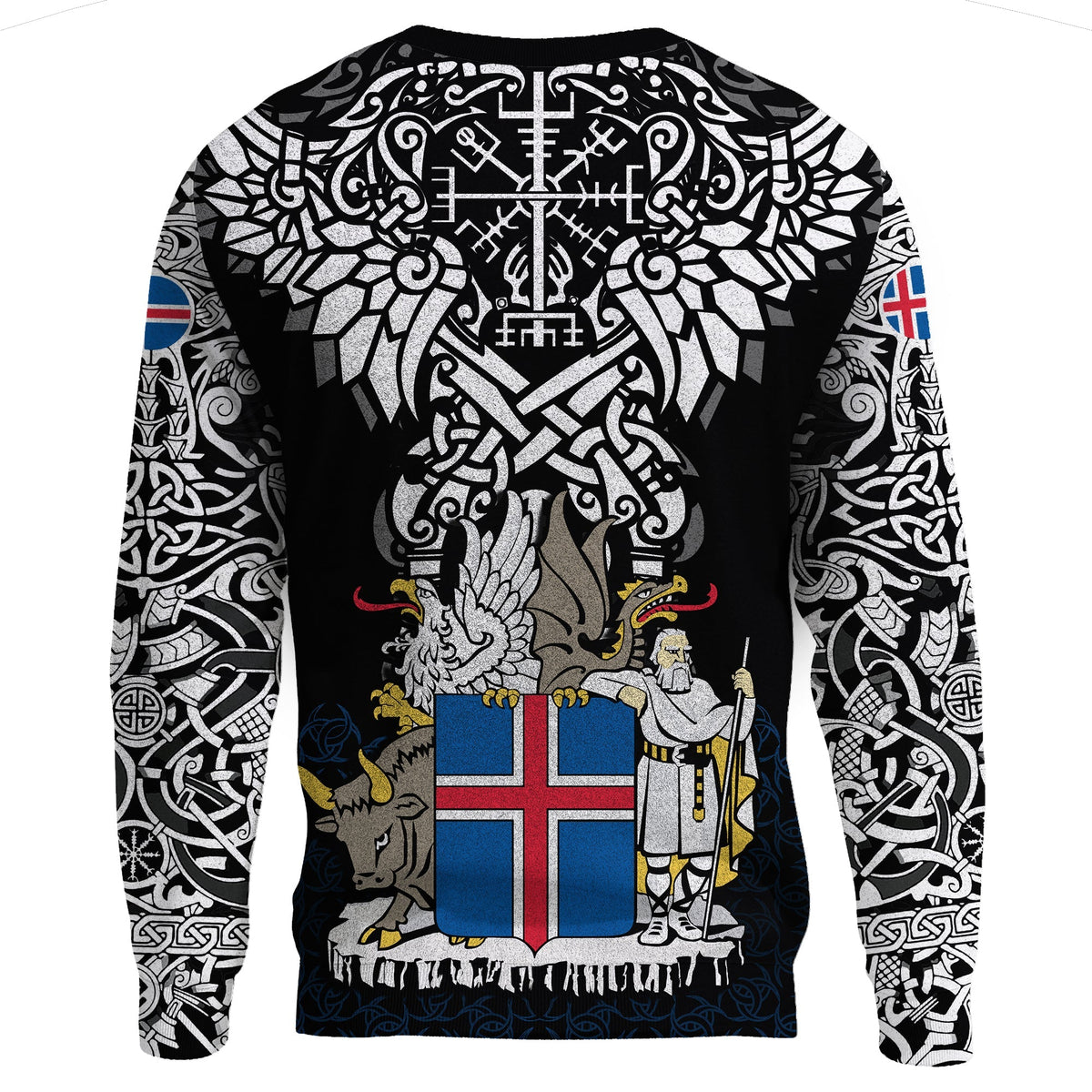 Viking Sweatshirt - Iceland Viking Symbol RLT12 - Wonder Print Shop