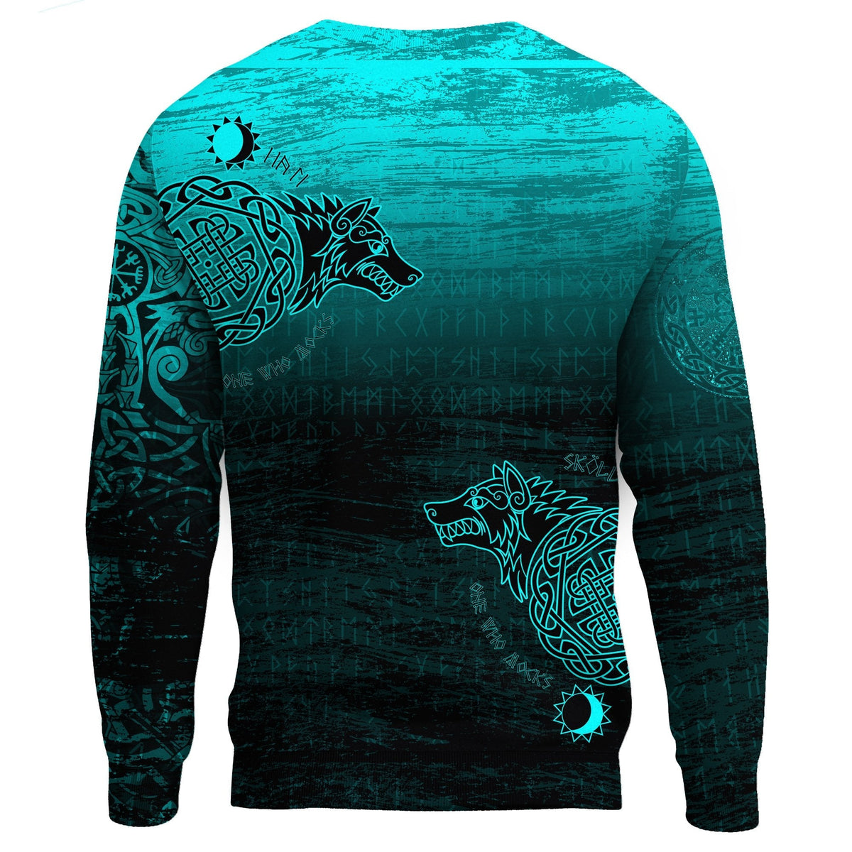 Viking Sweatshirt, Skoll and Hati RLT12 - Wonder Print Shop