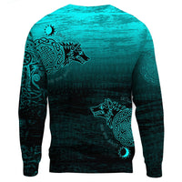 Viking Sweatshirt, Skoll and Hati RLT12 - Wonder Print Shop