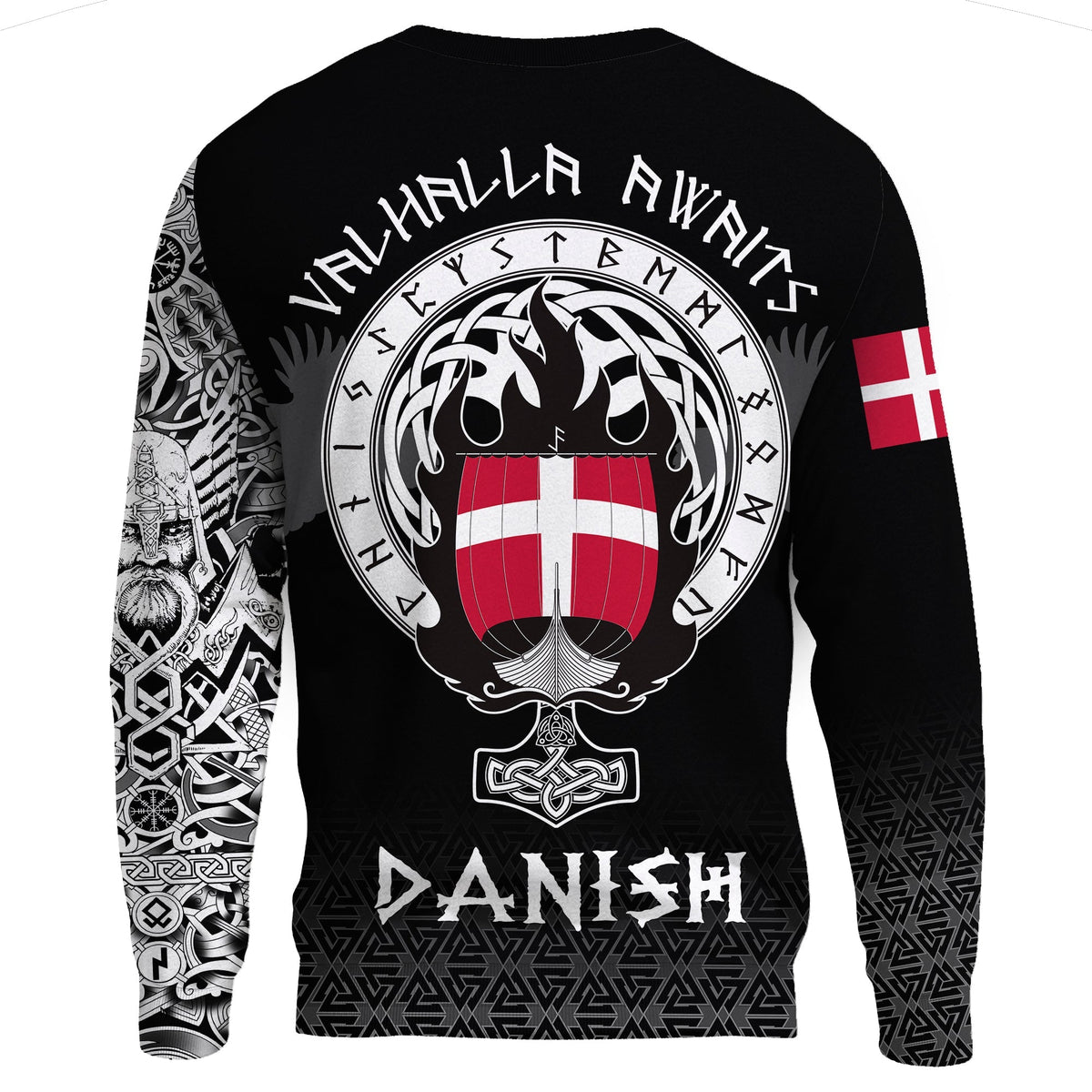 Viking Sweatshirt - Danish Drakkar RLT12 - Wonder Print Shop