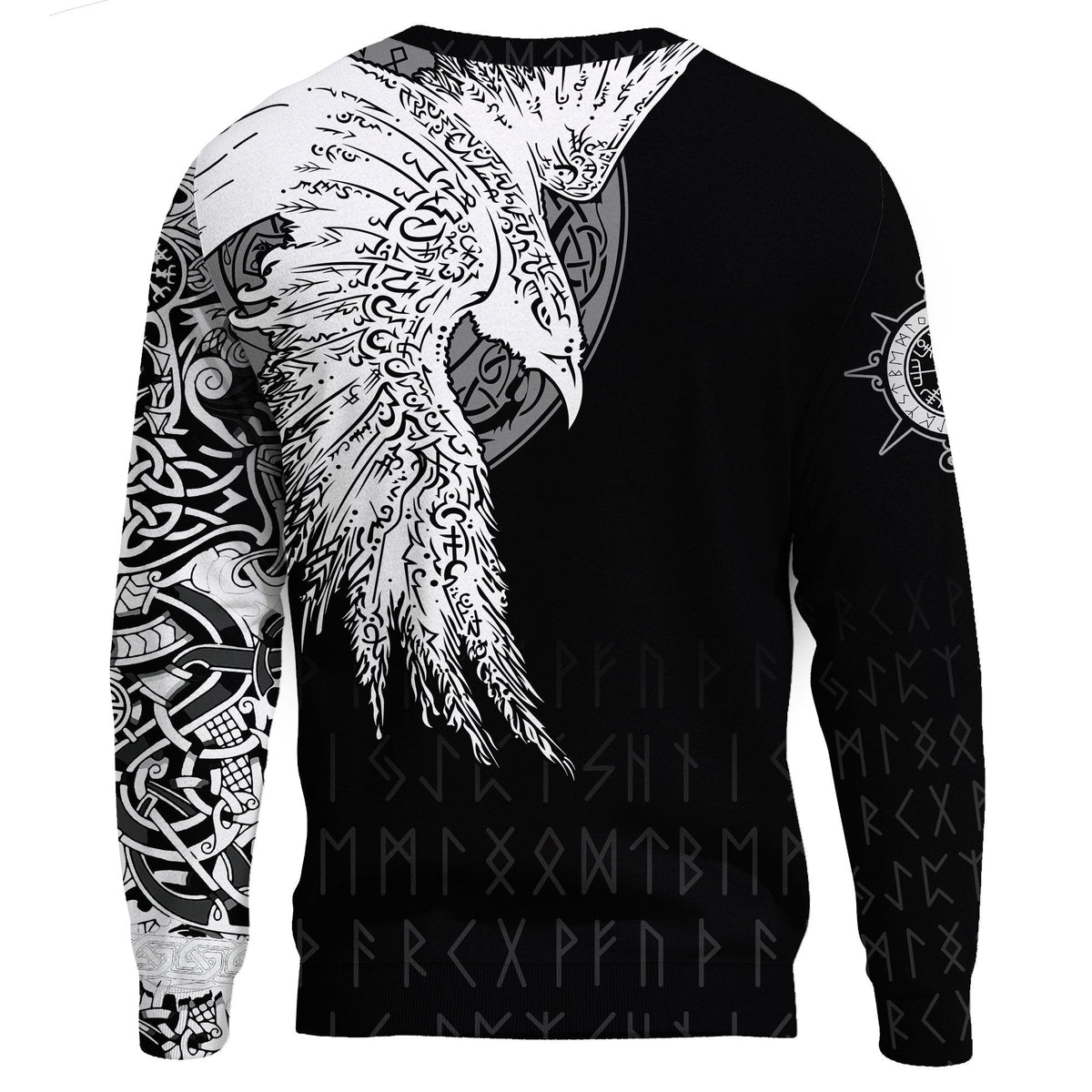 Custom Viking Sweatshirt Mystical Raven Tattoo Special RLT12 - Wonder Print Shop