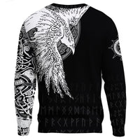 Custom Viking Sweatshirt Mystical Raven Tattoo Special RLT12 - Wonder Print Shop