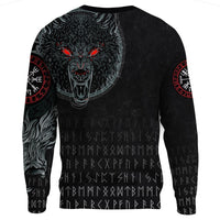 Viking Sweatshirt - Fenrir Wolf RLT12 - Wonder Print Shop