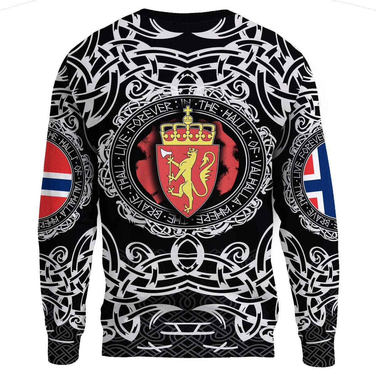Viking Sweatshirt - Norway Viking Pattern RLT12 - Wonder Print Shop