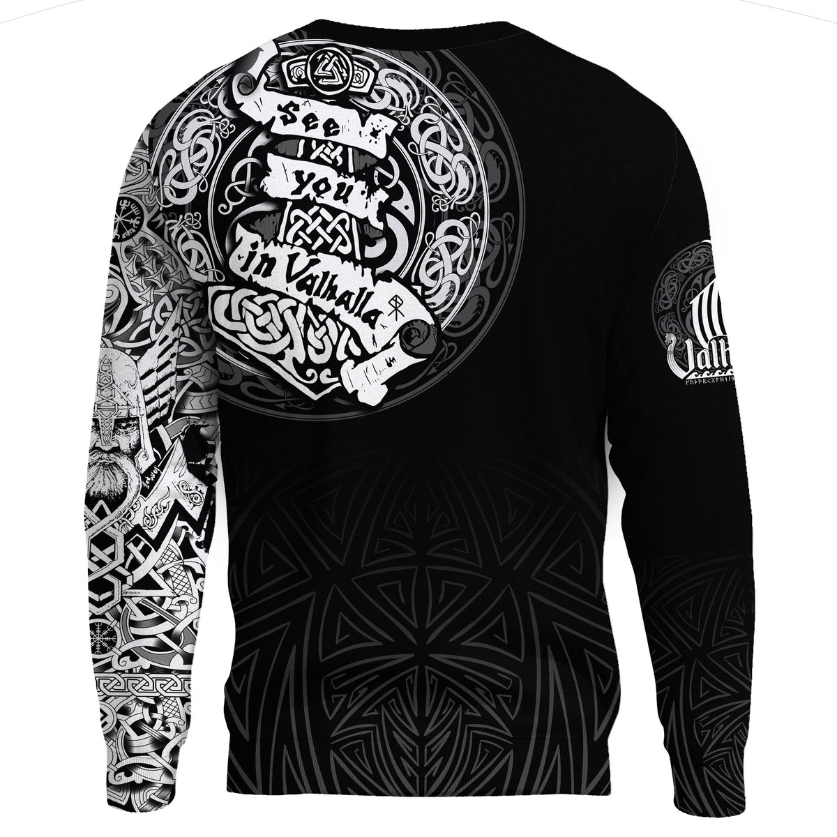 Viking Sweatshirt - See You In Valhalla RLT12 - Wonder Print Shop
