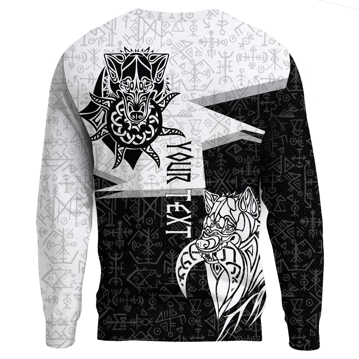 (Custom) Viking Sweatshirts - Skoll And Hati New Style RLT12 - Wonder Print Shop