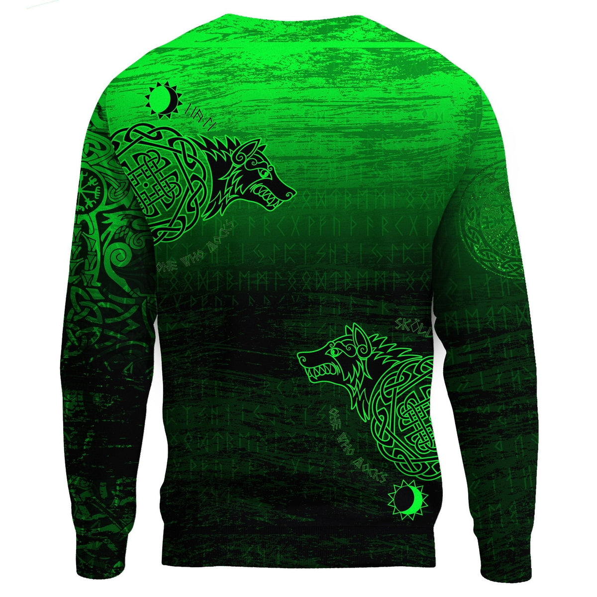 Viking Sweatshirt, Skoll and Hati RLT12 - Wonder Print Shop