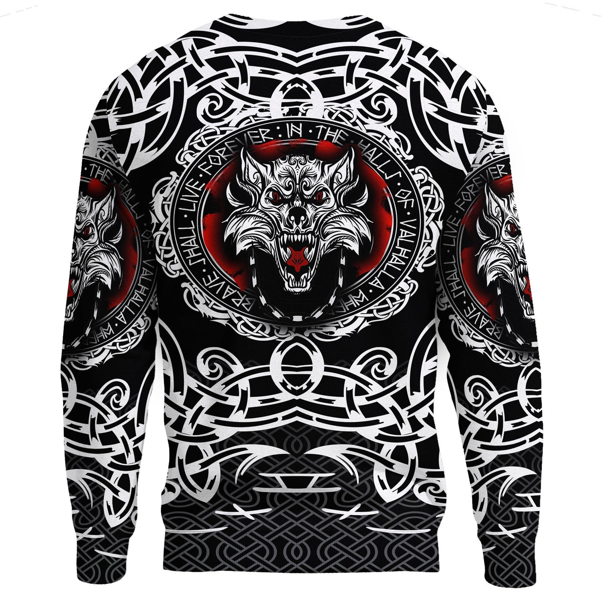 Viking Sweatshirt, Fenrir Wolf RLT12 - Wonder Print Shop