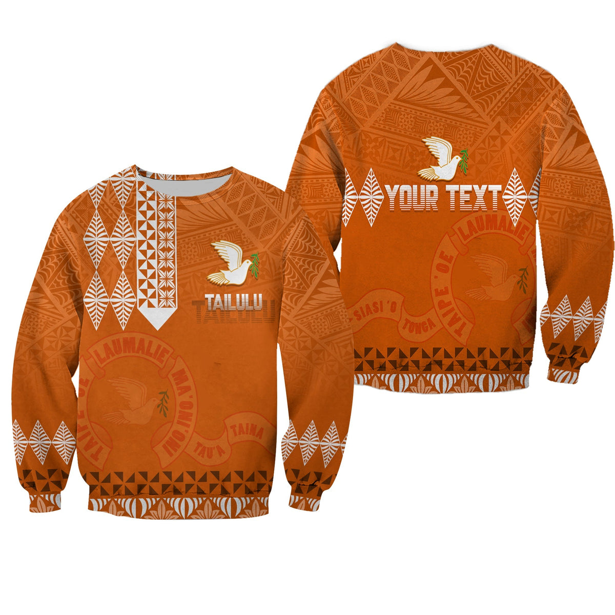 (Custom Personalize) Tonga Kolisi Tailulu Haapai Sweatshirt White Dove - Wonder Print Shop