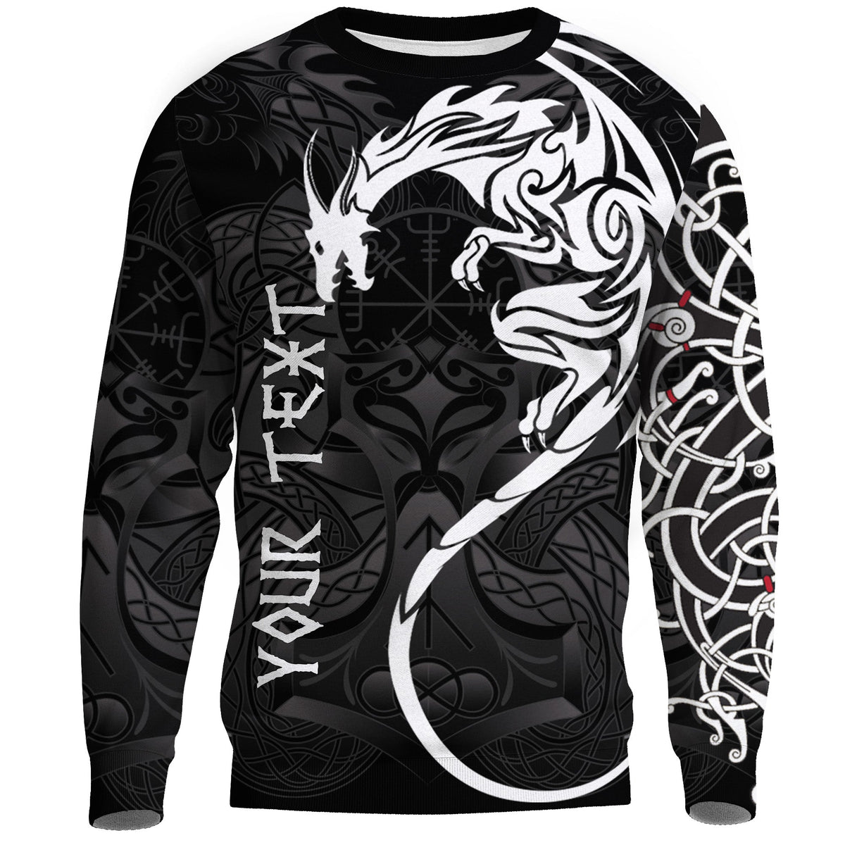 Custom Viking Sweatshirt - Dragon Tattoo RLT12 - Wonder Print Shop