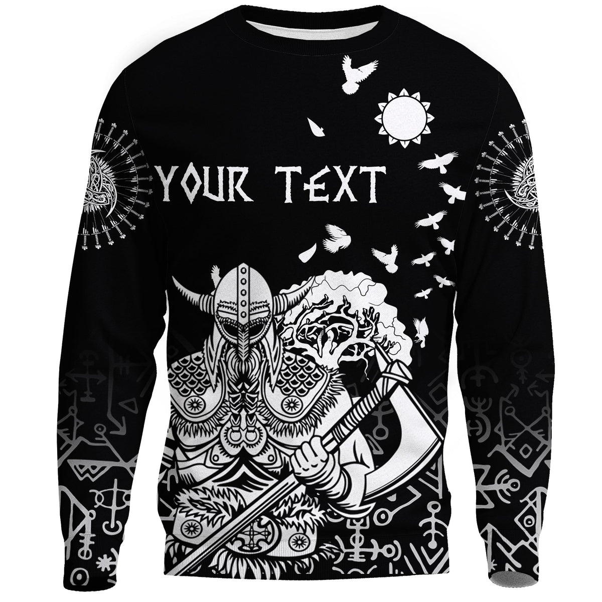 Custom Viking Warrior Sweatshirt - Celtic Tree RLT12 - Wonder Print Shop