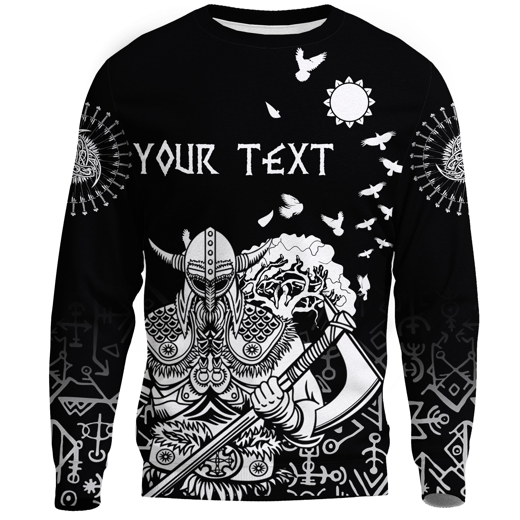 Custom Viking Warrior Sweatshirt - Celtic Tree RLT12 - Wonder Print Shop