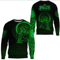 Viking Clothing Viking Fenrir Norse 3D Green Sweatshirts RLT12 - Wonder Print Shop