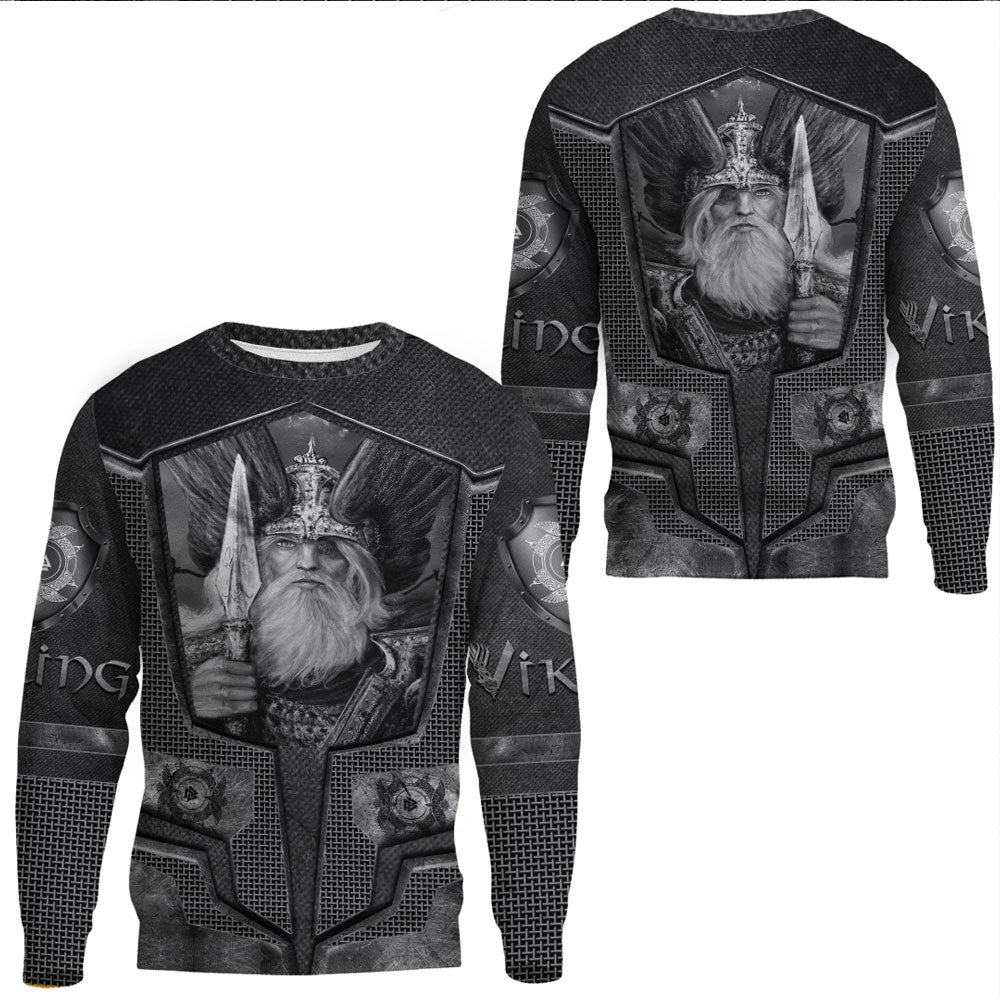 Viking Clothing Armor 3D Style Viking Odin Tattoo Sweatshirts RLT12 - Wonder Print Shop