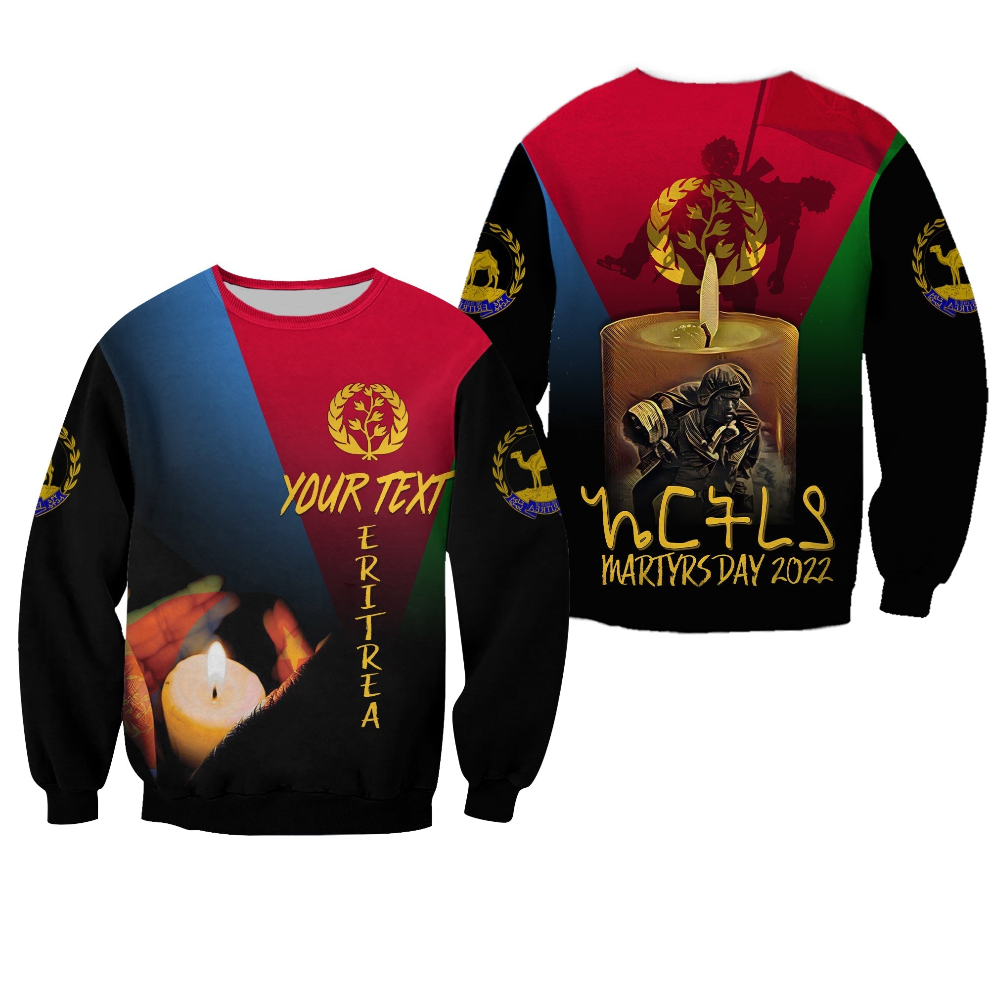 Personalised Eritrea Martyrs Day Sweatshirt Eternal Glory - Wonder Print Shop