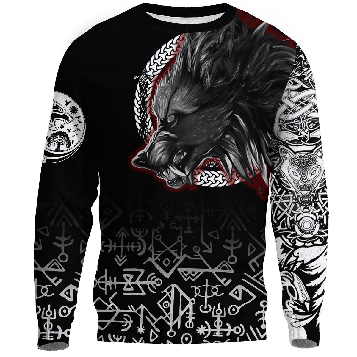 Fenrir Blood Sweatshirt - Tattoo Style RLT12 - Wonder Print Shop