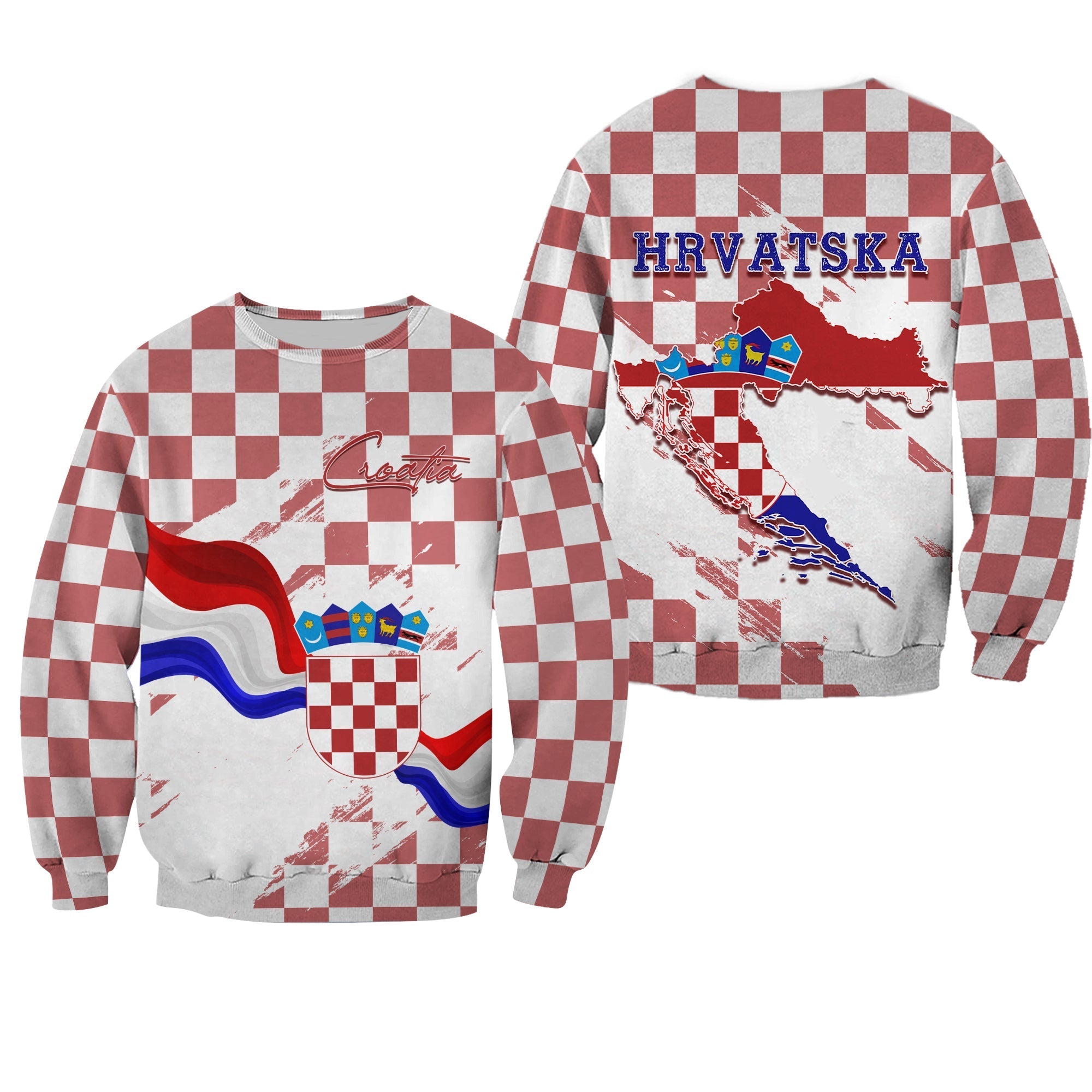 croatia-sweatshirt-checkerboard-grunge-style