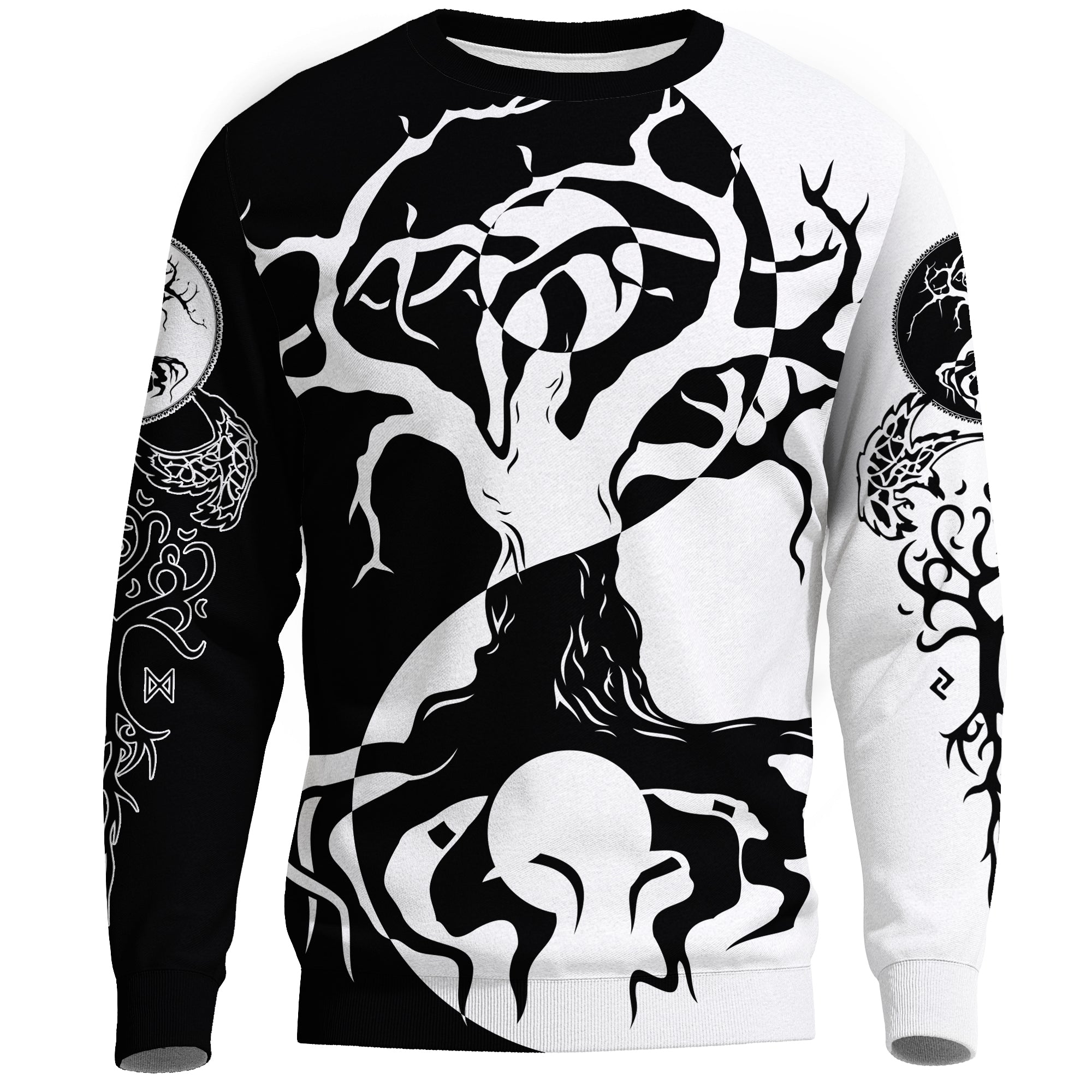 Viking Sweatshirt - Ying Yang Celtic Tree RLT12 - Wonder Print Shop