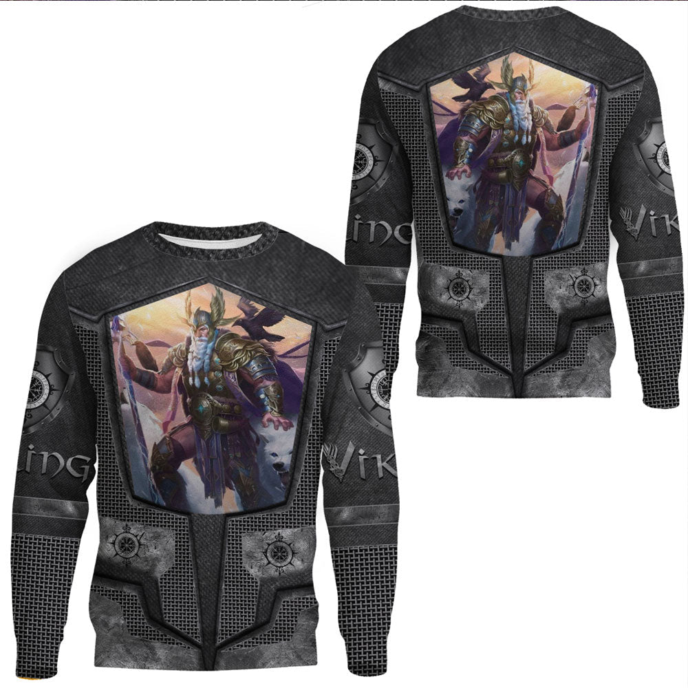 Viking Clothing Armor 3D Style Viking Odin Sweatshirts RLT12 - Wonder Print Shop